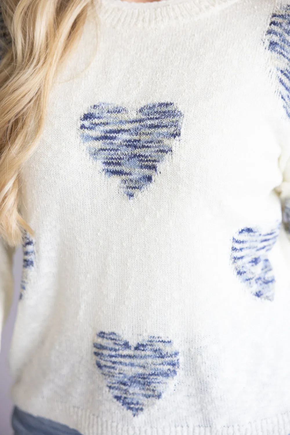 Miracle Tie Dye Heart Sweater for Women in Ivory Multi | W8422-IVORYMULTI sold by Glik’s product image thumbnail 3