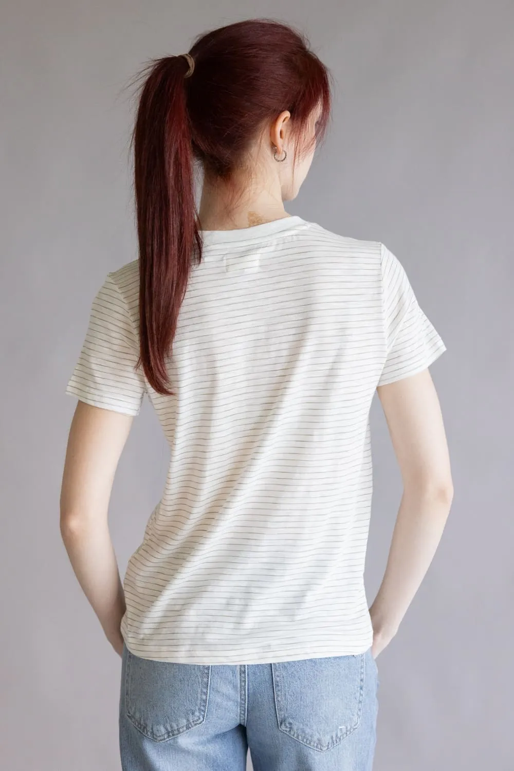 Thread & Supply Sarah Tee for Women in Ivory Green Tea | T5034CMJTS-IVORYGREENTEA sold by Glik’s product image thumbnail 4