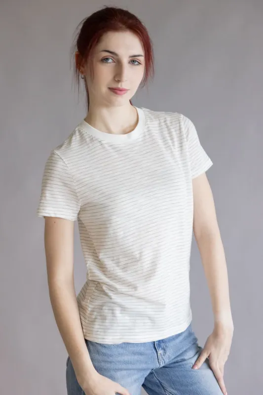 Thread & Supply Sarah Tee for Women in Ivory Green Tea | T5034CMJTS-IVORYGREENTEA sold by Glik’s
