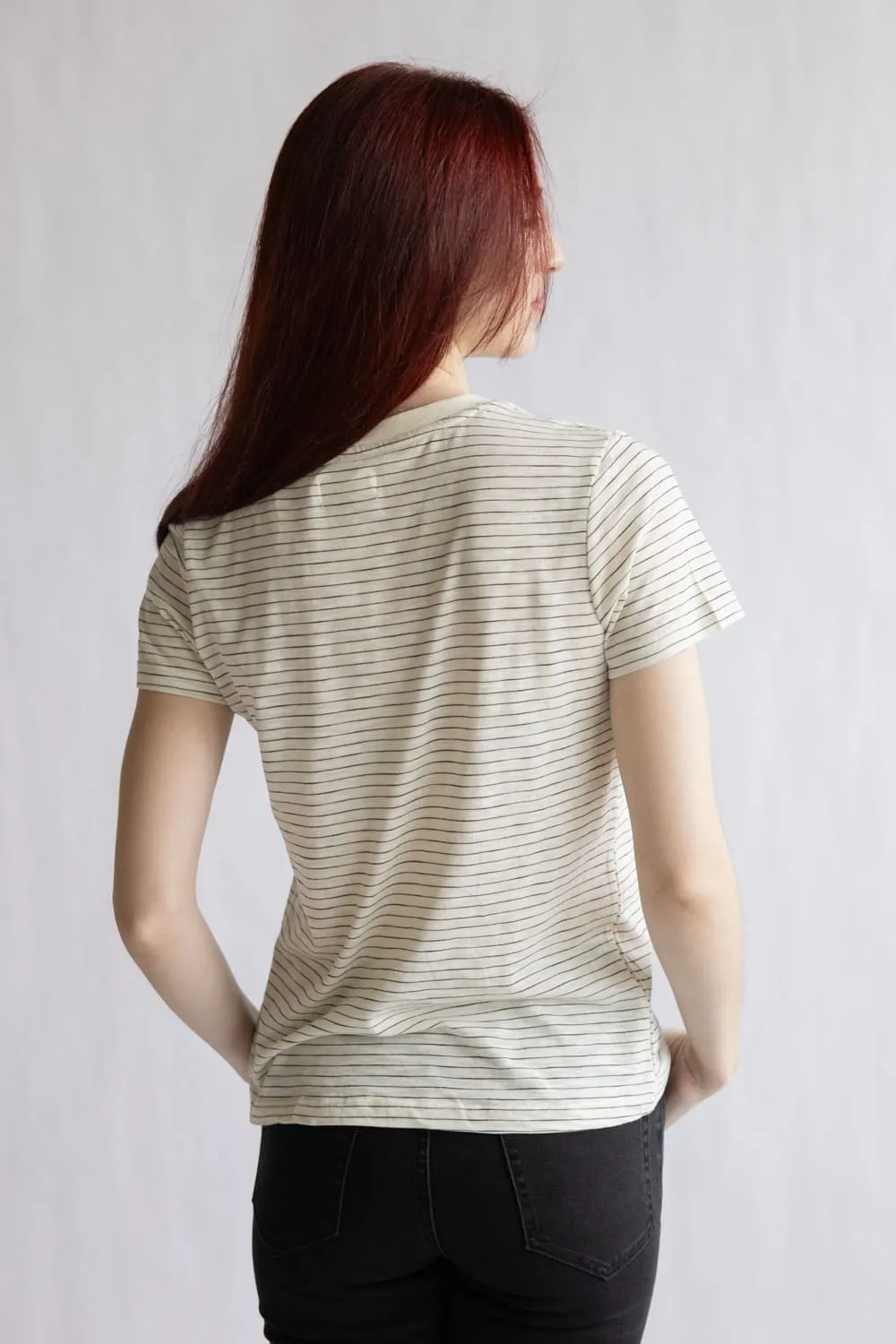 Thread & Supply Sarah Tee for Women in Ivory Black | T5034CMJTS-IVORYBLACK sold by Glik’s product image thumbnail 3