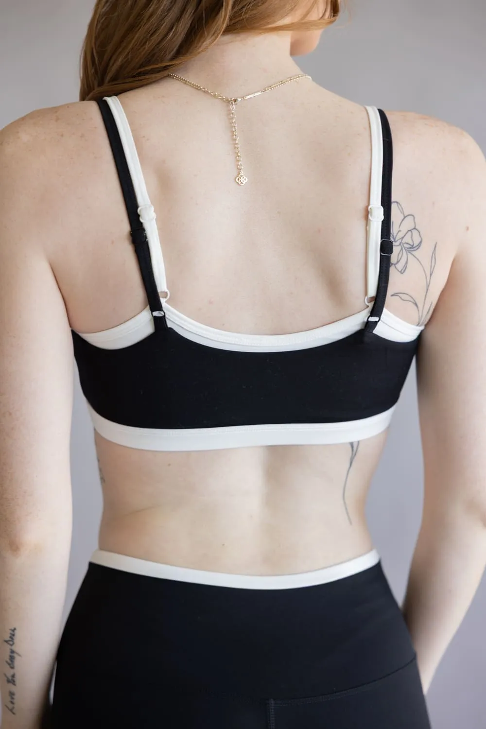Double Layer Sports Bra for Women in Black/White | TP80238-BLACK sold by Glik’s product image thumbnail 5