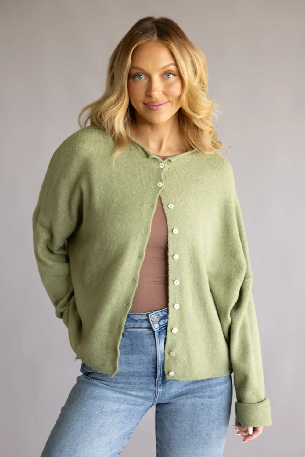 Things Between Piper Cardigan for Women in Sage | TBW237-SAG sold by Glik’s product image thumbnail 2