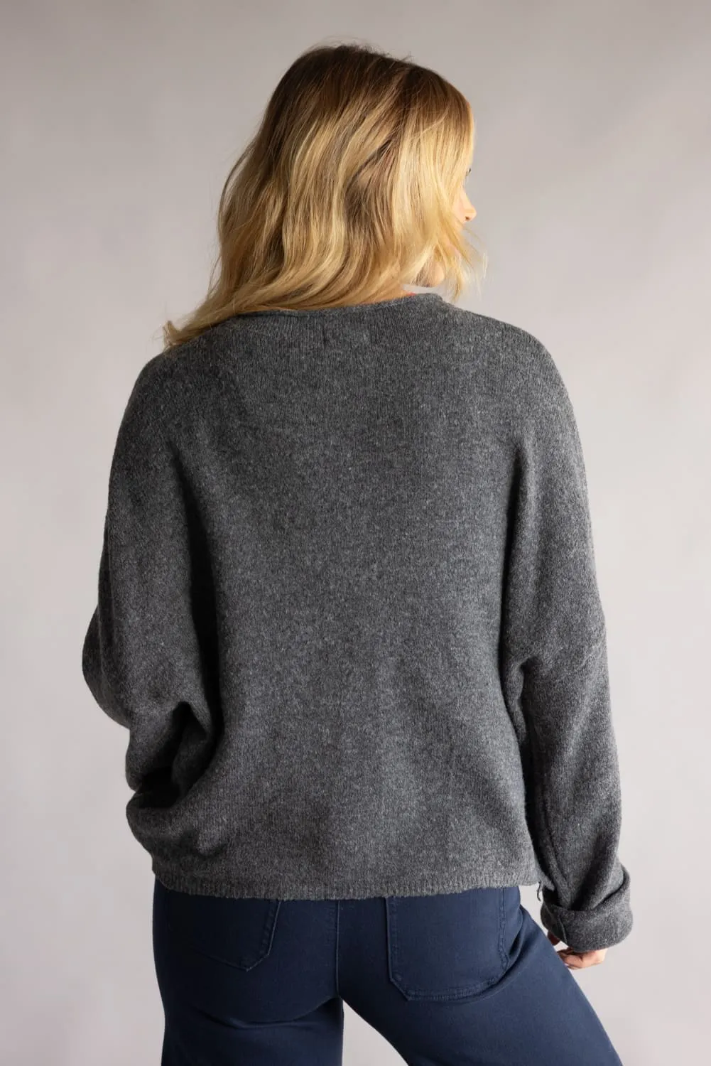 Things Between Piper Cardigan for Women in Charcoal | TBW237-CHC sold by Glik’s product image thumbnail 4