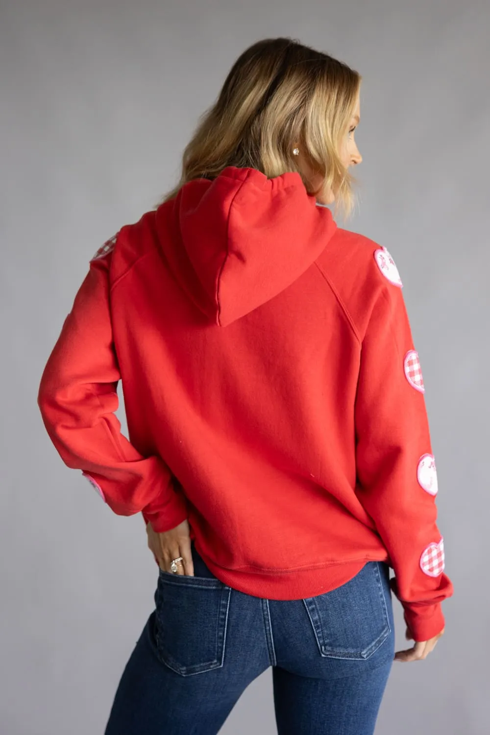 Simply Southern Love Patch Hoodie for Women in Red | PP-0126-HD-LOVE-PATCH sold by Glik’s product image thumbnail 4