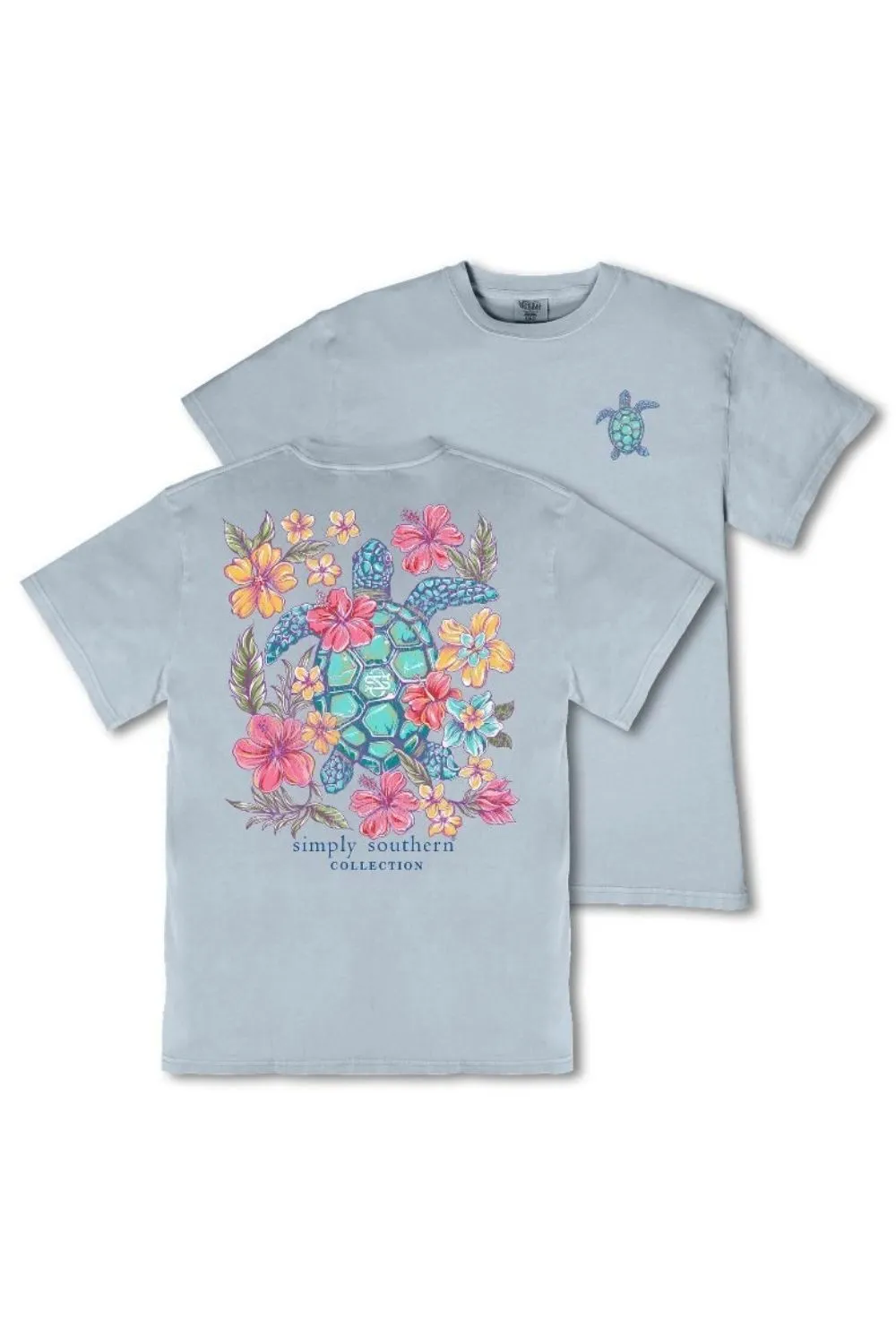 Simply Southern Turtle Mineral Wash T-Shirt for Women in Ashen | MINWASH-TURTLE-ASHEN sold by Glik’s product image thumbnail 2