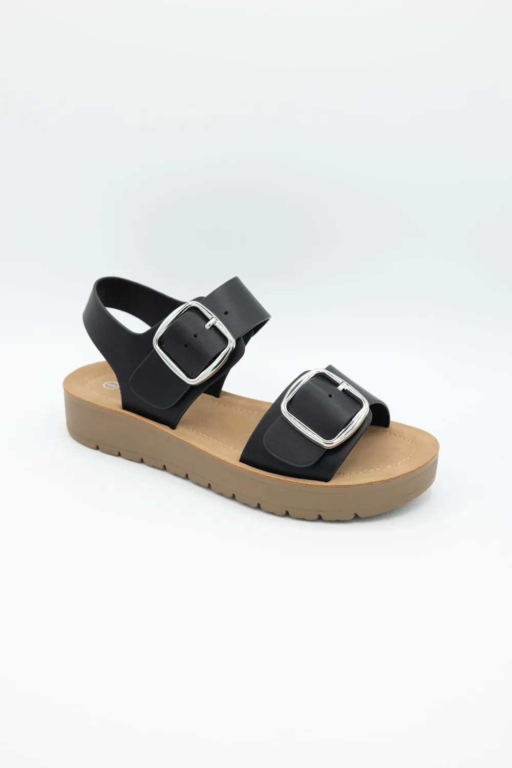 Soda Jackie Platform Sandals for Women in Black/Tan | JACKIE-S BLACK/TAN sold by Glik’s product image thumbnail 3