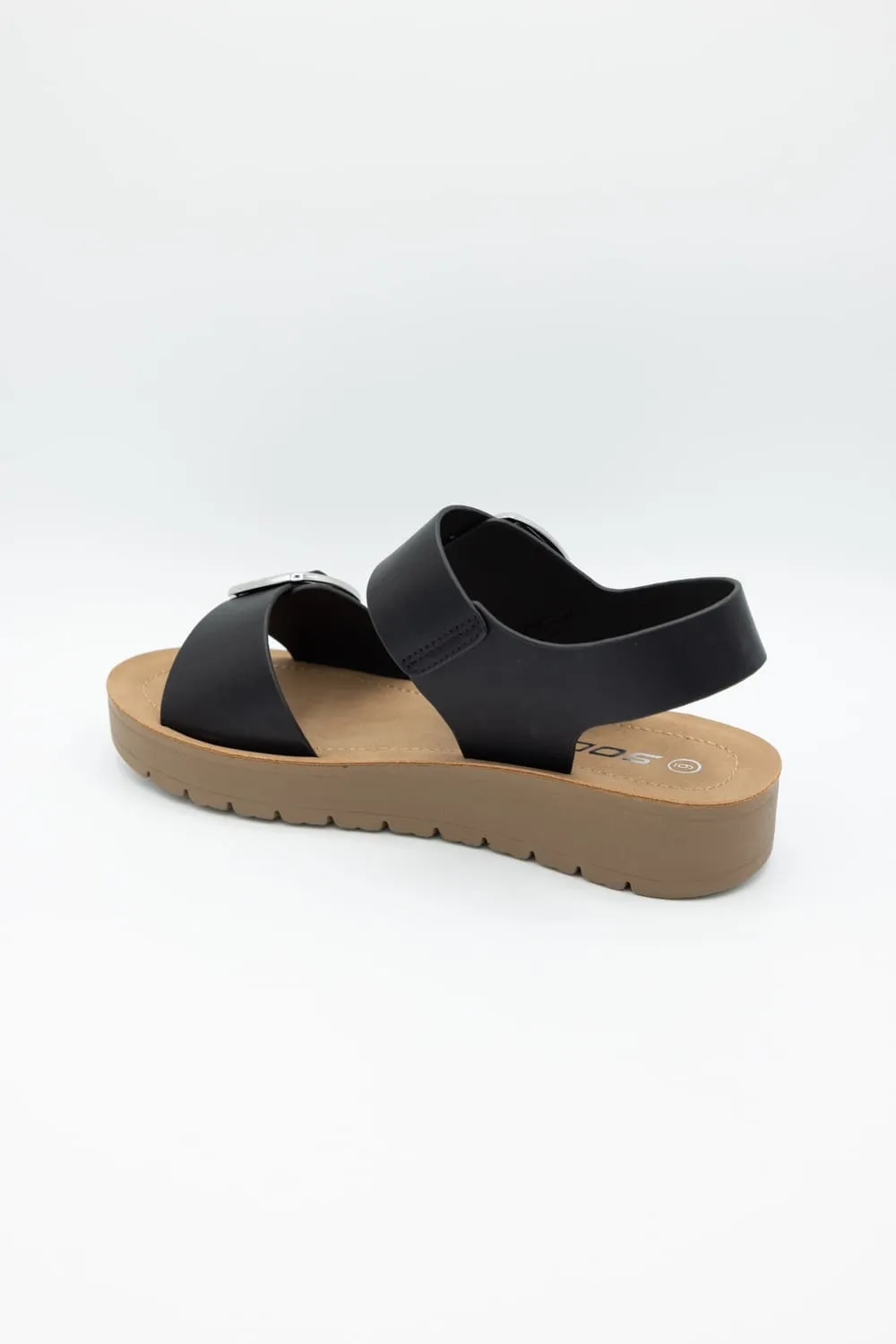 Soda Jackie Platform Sandals for Women in Black/Tan | JACKIE-S BLACK/TAN sold by Glik’s product image thumbnail 5