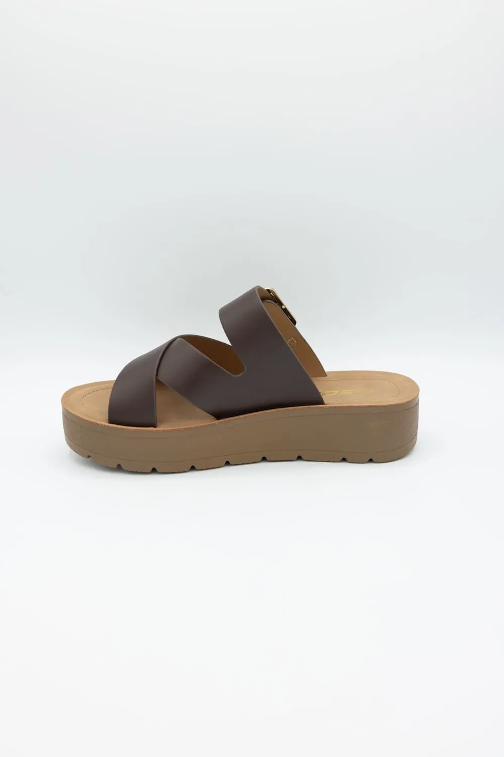 Soda Resume Platform Sandals for Women in Brown | RESUME-S BROWN sold by Glik’s product image thumbnail 4
