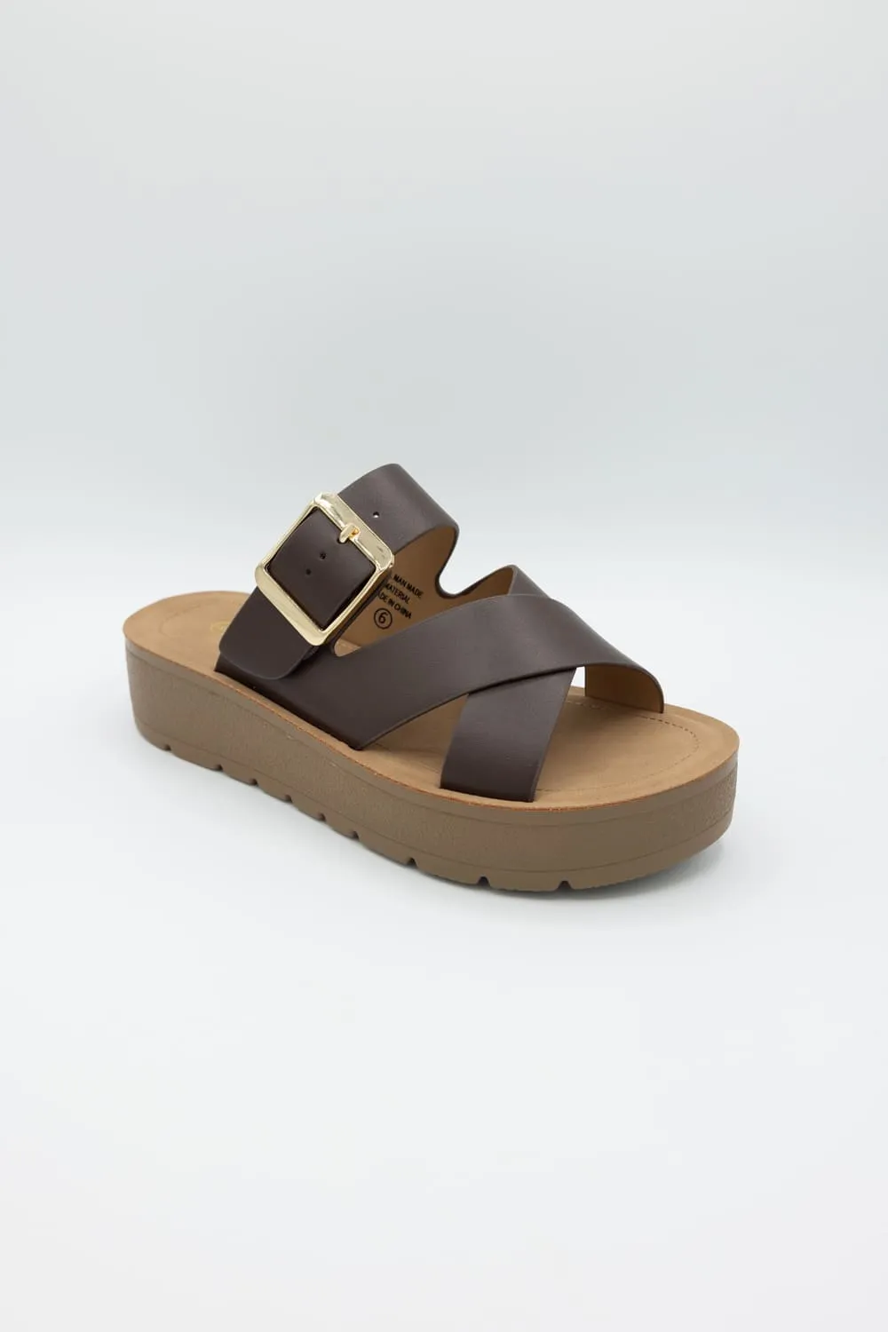 Soda Resume Platform Sandals for Women in Brown | RESUME-S BROWN sold by Glik’s product image thumbnail 3