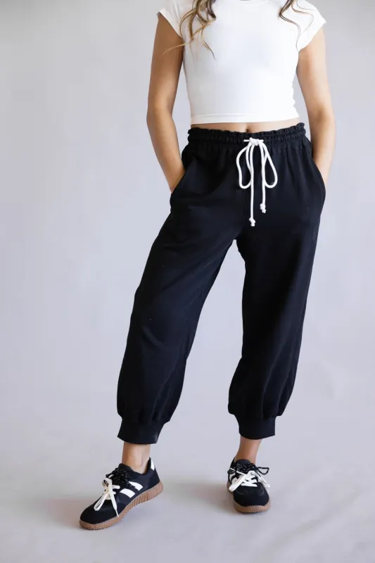 FP Movement Flutter Cropped Joggers for Women in Black | OB2175505-BLACK sold by Glik’s