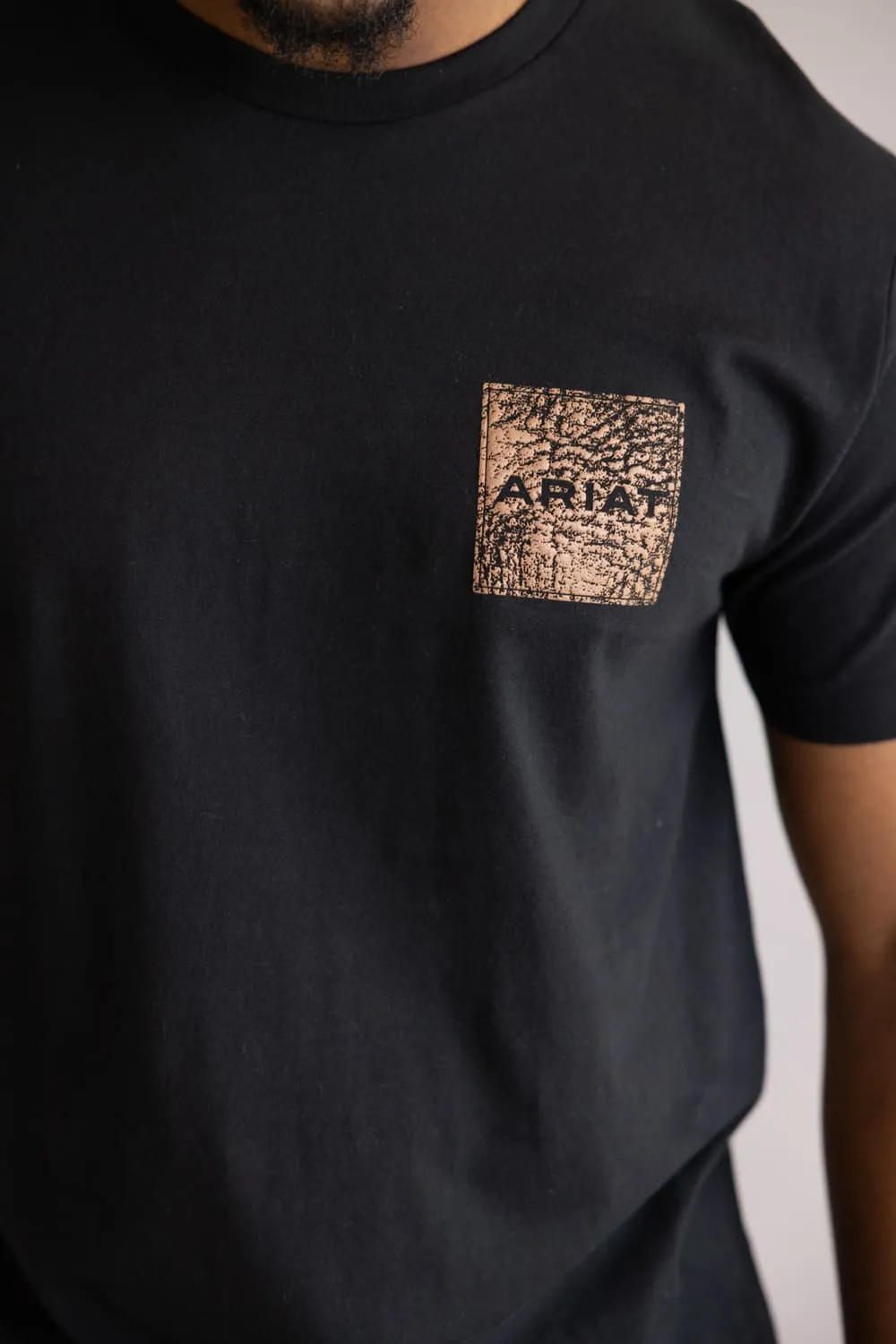 Ariat Boot Leather Patch T-Shirt for Men in Black | 10071159-BLACK sold by Glik’s product image thumbnail 3