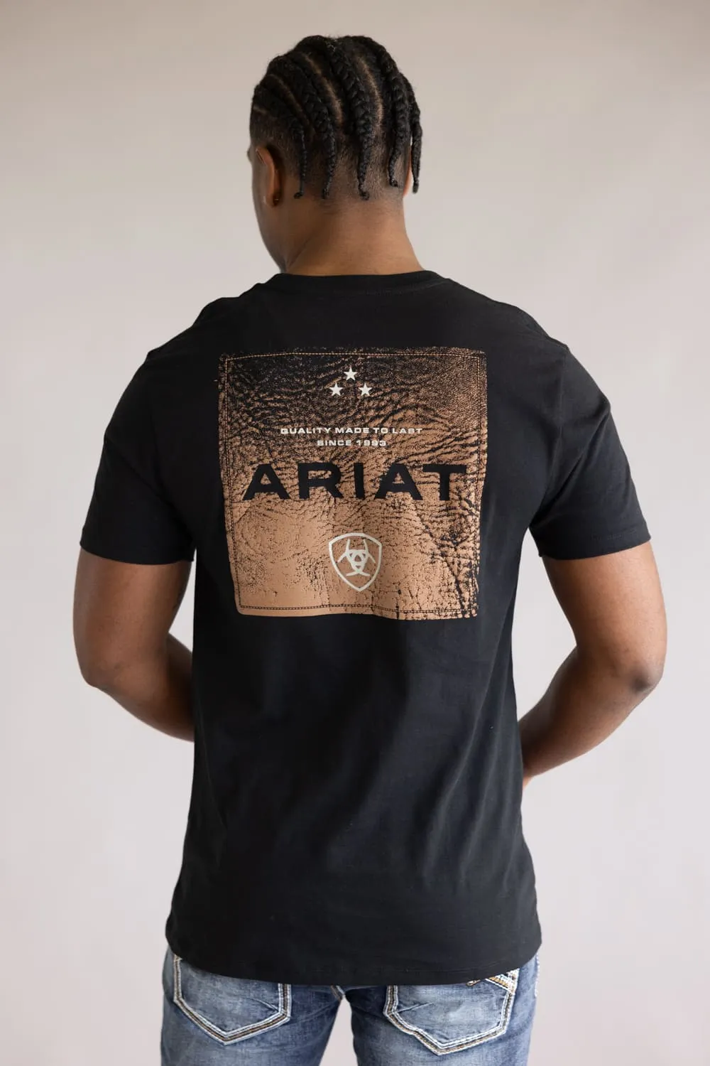 Ariat Boot Leather Patch T-Shirt for Men in Black | 10071159-BLACK sold by Glik’s product image thumbnail 4