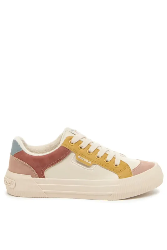 Rocket Dog Cheery Color Block Sneakers for Women in Tan | CHEERYBLOCKED-TAN made by Glik’s