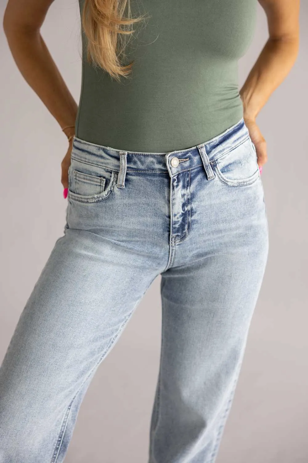 Vervet High Rise Slim Wide Leg Jeans for Women | T7314 sold by Glik’s product image thumbnail 4