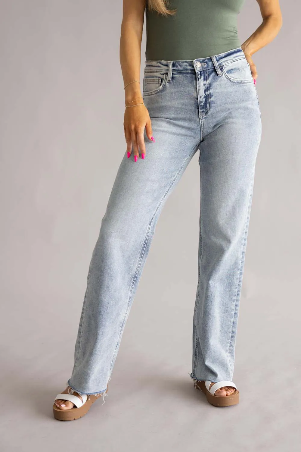 Vervet High Rise Slim Wide Leg Jeans for Women | T7314 sold by Glik’s product image thumbnail 2