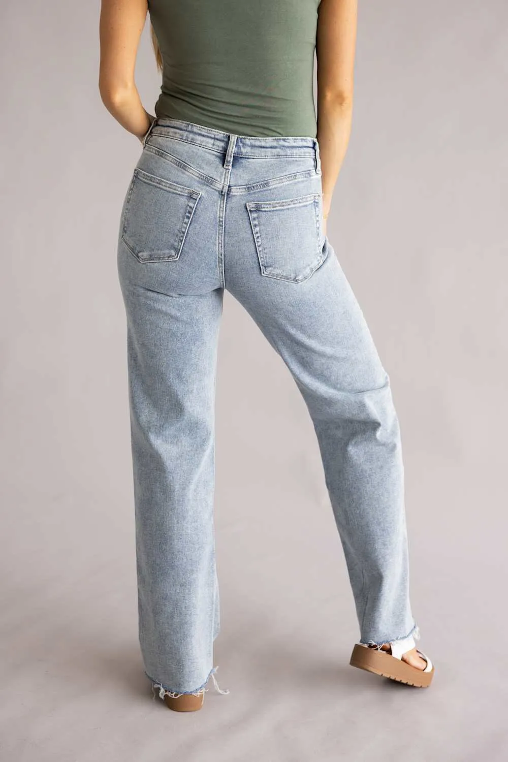 Vervet High Rise Slim Wide Leg Jeans for Women | T7314 sold by Glik’s product image thumbnail 3