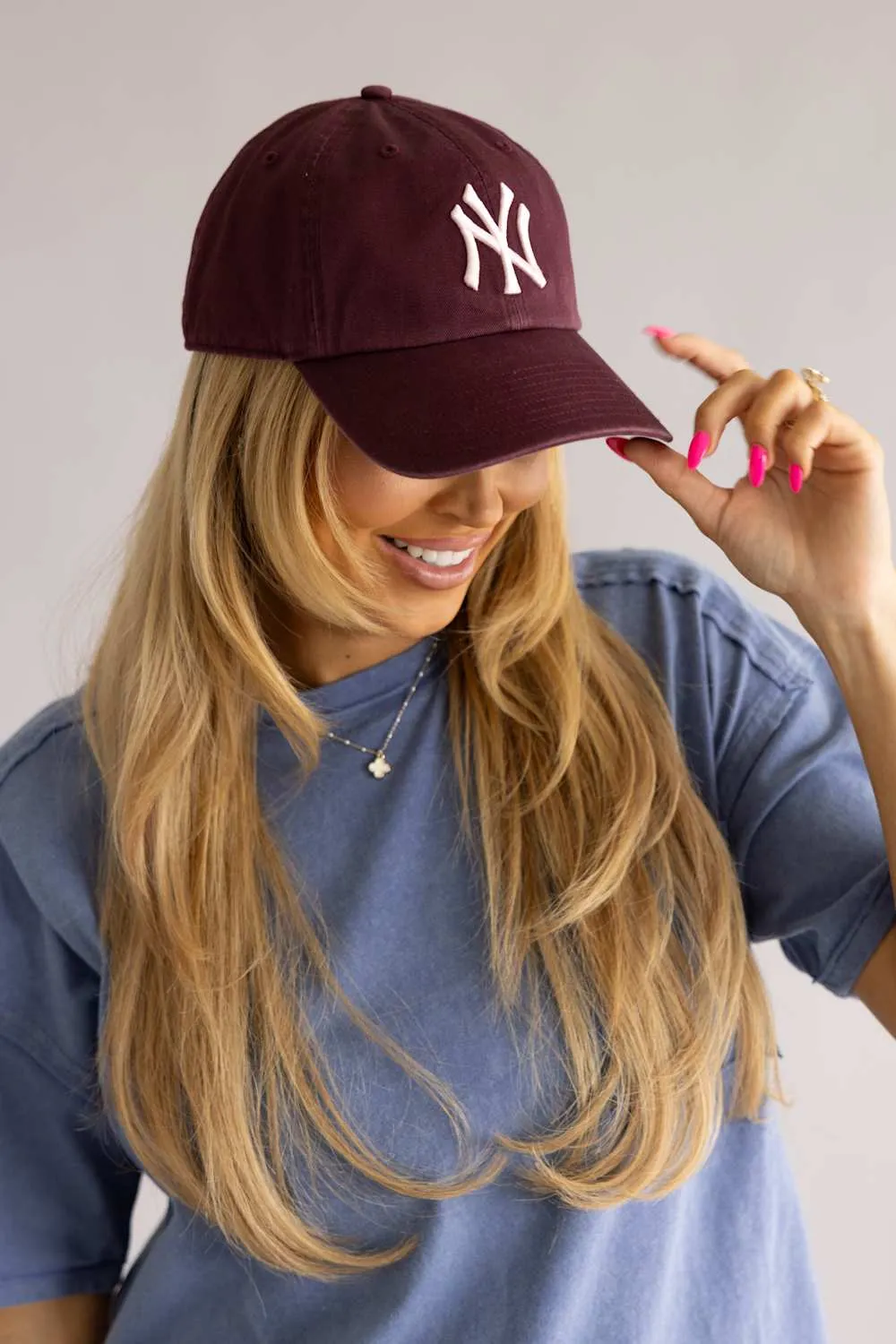 47 New York Yankees Clean Up Hat in Maroon/Pink | B-NLRGW17GWS-KMD sold by Glik’s product image thumbnail 3