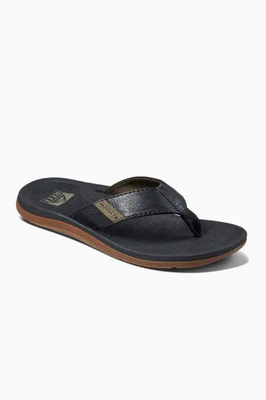 Reef Santa Ana Flip Flops for Men in Black | CI4650 made by Reef