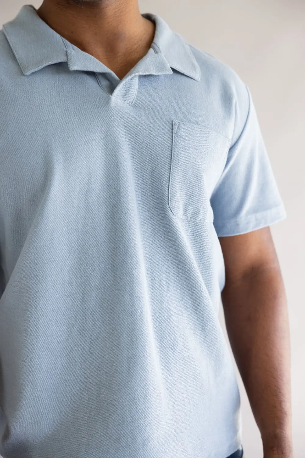 Rhythm Vintage Terry Polo for Men in Blue | 0126M-CT01-BLU BLUE sold by Glik’s product image thumbnail 2