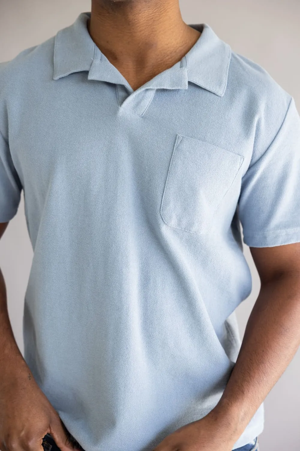 Rhythm Vintage Terry Polo for Men in Blue | 0126M-CT01-BLU BLUE sold by Glik’s product image thumbnail 3