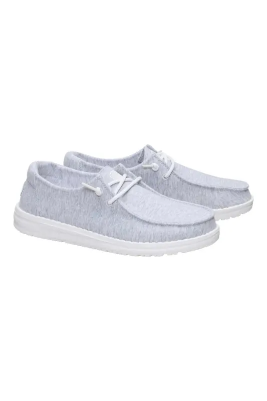 HEYDUDE Women’s Wendy Stretch Jersey Shoes in Light Grey | 45434-007 sold by Glik’s