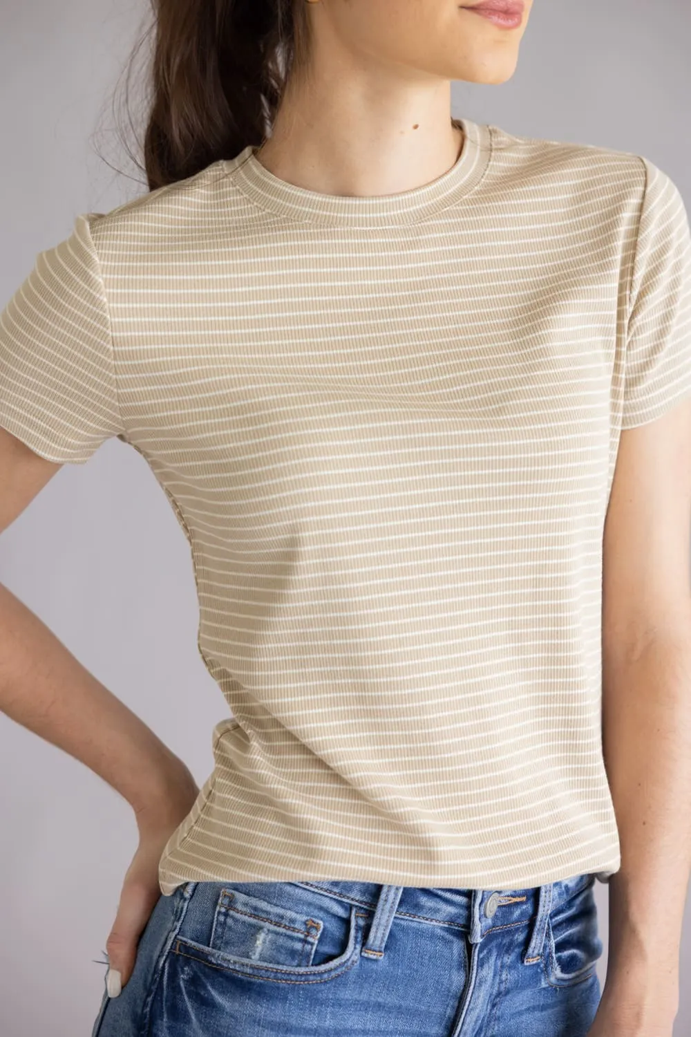 Thread & Supply Annie T-Shirt for Women in White Pepper | T3544BRTS-WHITEPEPPER sold by Glik’s product image thumbnail 3