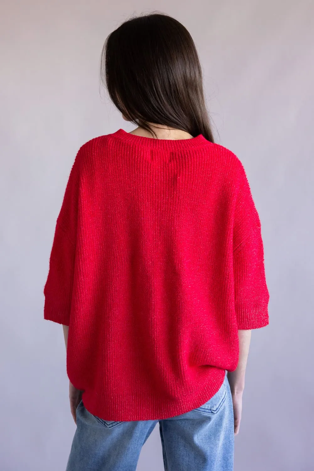 Things Between Cherie Cardigan for Women in Red | TBW13620-RED sold by Glik’s product image thumbnail 3