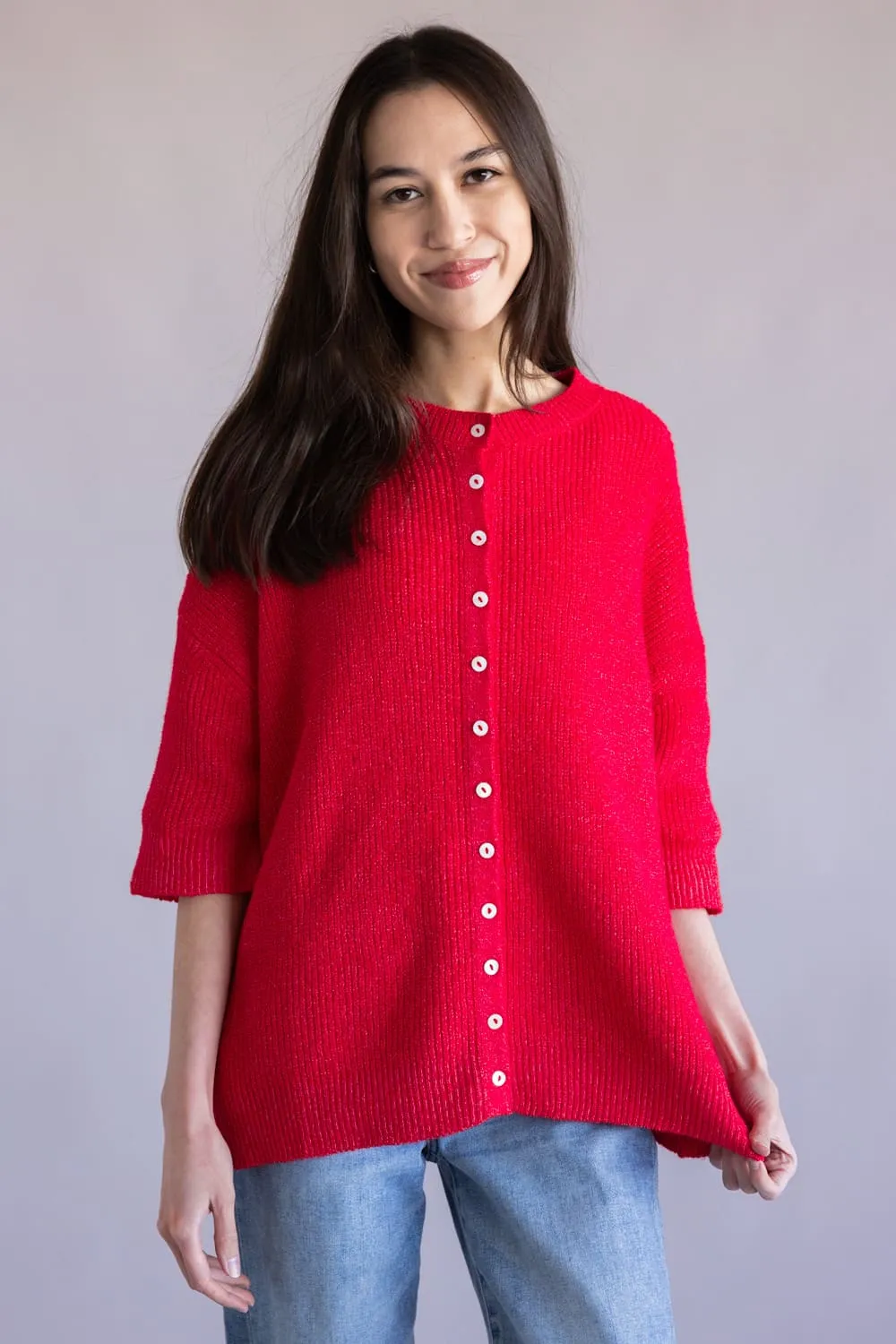 Things Between Cherie Cardigan for Women in Red | TBW13620-RED sold by Glik’s product image thumbnail 5