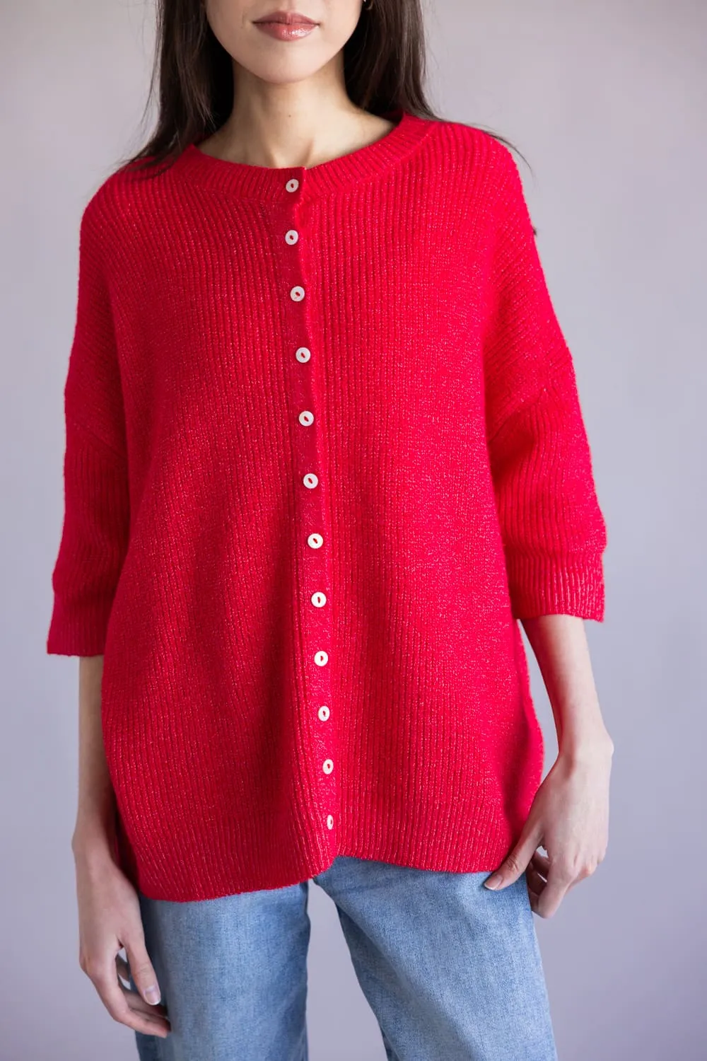 Things Between Cherie Cardigan for Women in Red | TBW13620-RED sold by Glik’s product image thumbnail 4