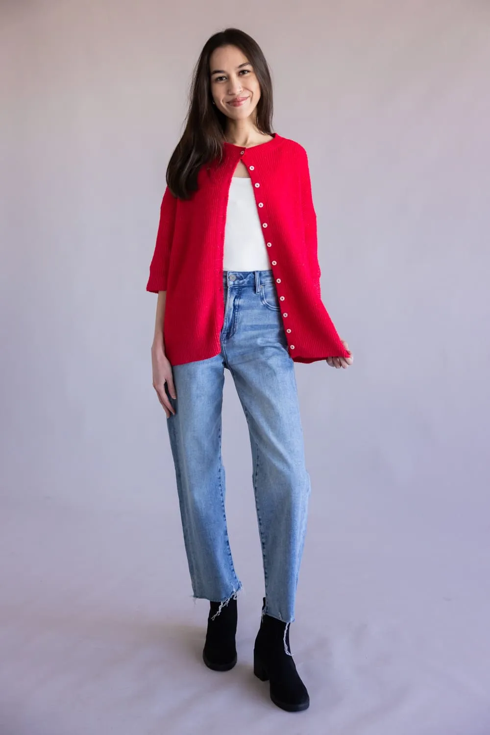 Things Between Cherie Cardigan for Women in Red | TBW13620-RED sold by Glik’s product image thumbnail 2