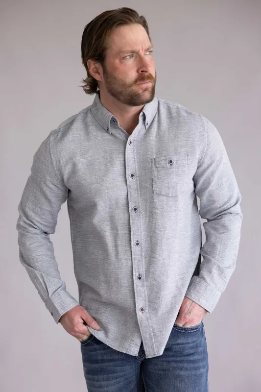 Weatherproof Vintage Cotton Pebble Button Up Shirt for Men in Maritime Blue | S2685983GK-MARITIMEBLUE sold by Glik’s