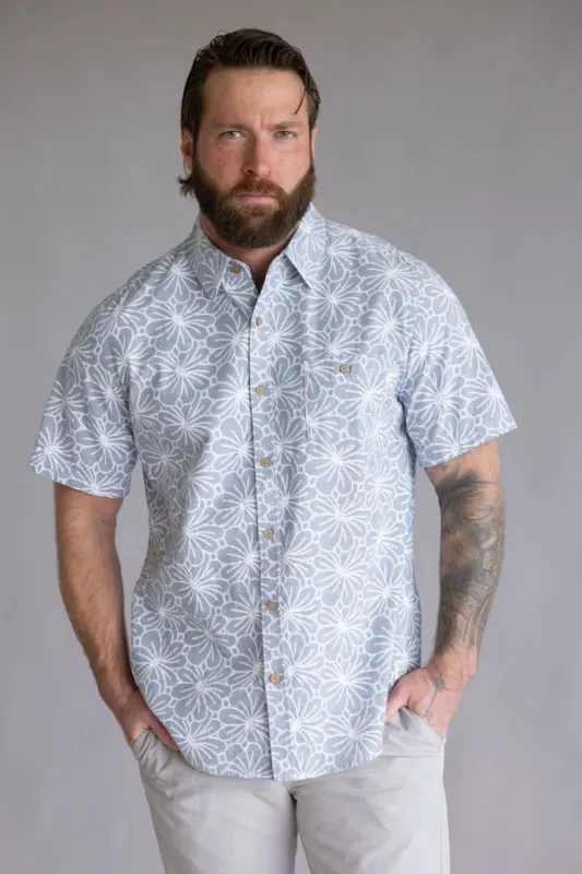 Weatherproof Vintage Cotton Pattern Button Up Shirt for Men in Infinity Blue | S2684578GK-INFINITYBLUE sold by Glik’s