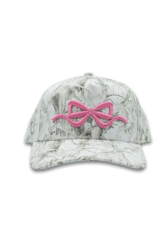 Simply Southern Bow Camo Trucker Hat for Women in White Camo | 0126-HAT-BOWCAMOWHT made by Simply Southern