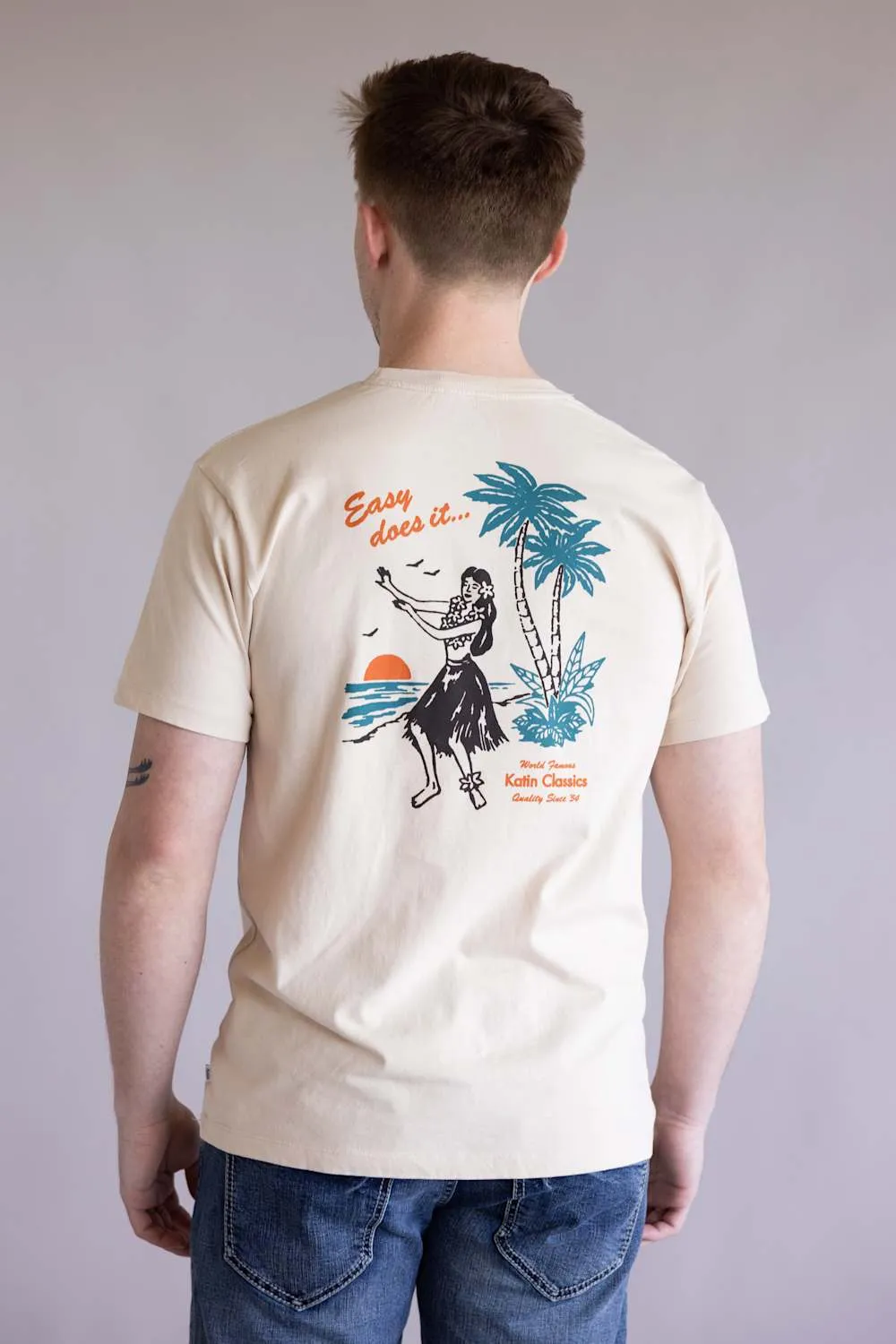 Katin Auana T-Shirt for Men in Almond Peach | KTNGSAUA-ALMOND PEACH sold by Glik’s product image thumbnail 4