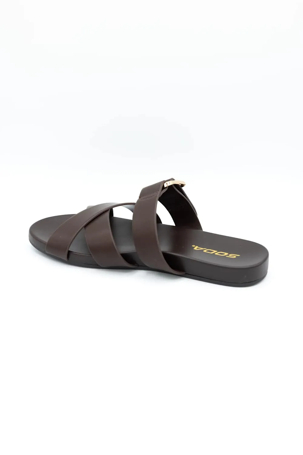 Soda Terse Slide Sandals in Brown | TERSE-S BROWN sold by Glik’s product image thumbnail 3