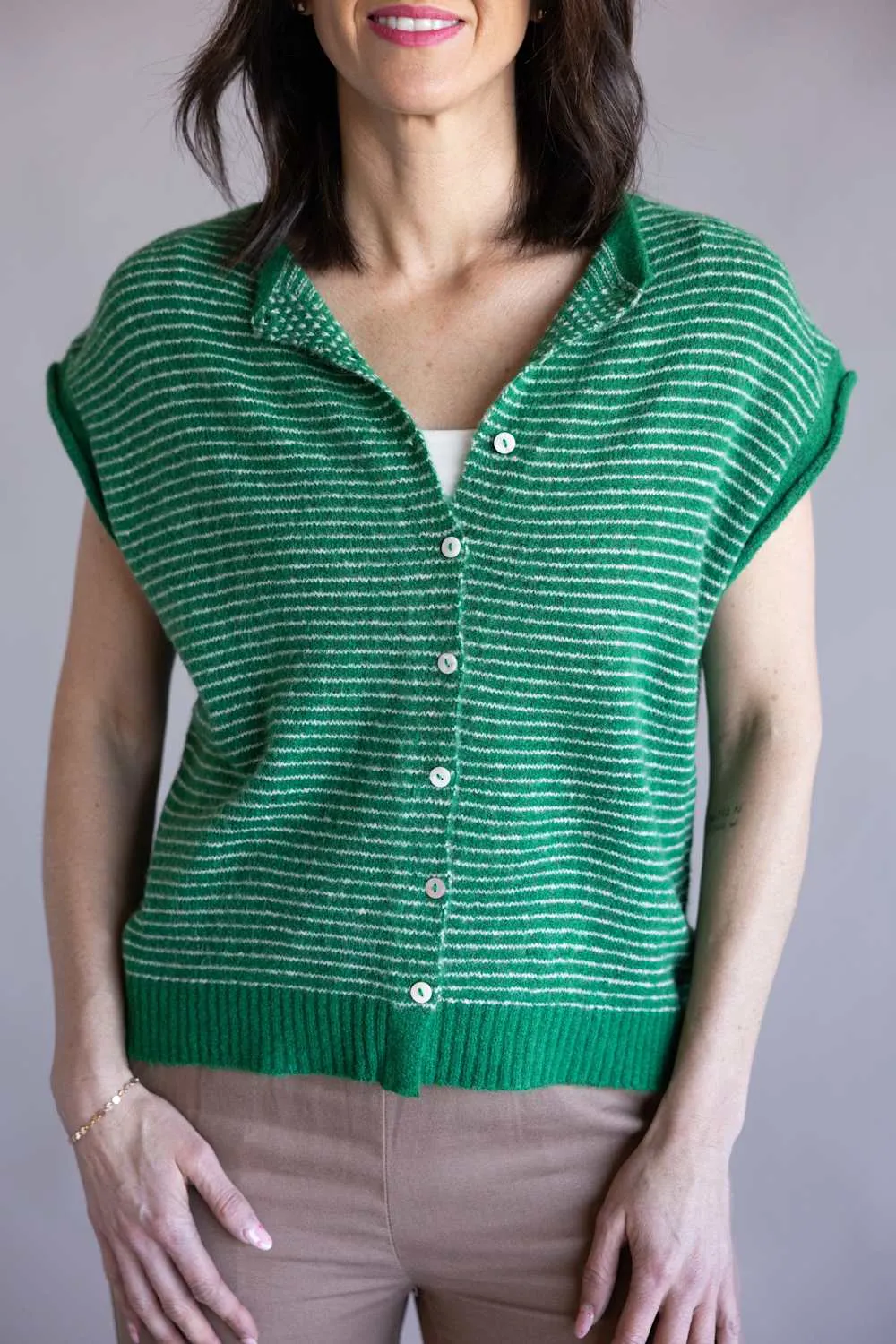 Things Between Piper Vest for Women in Kelly Green | TBW13703-KGRN sold by Glik’s product image thumbnail 2