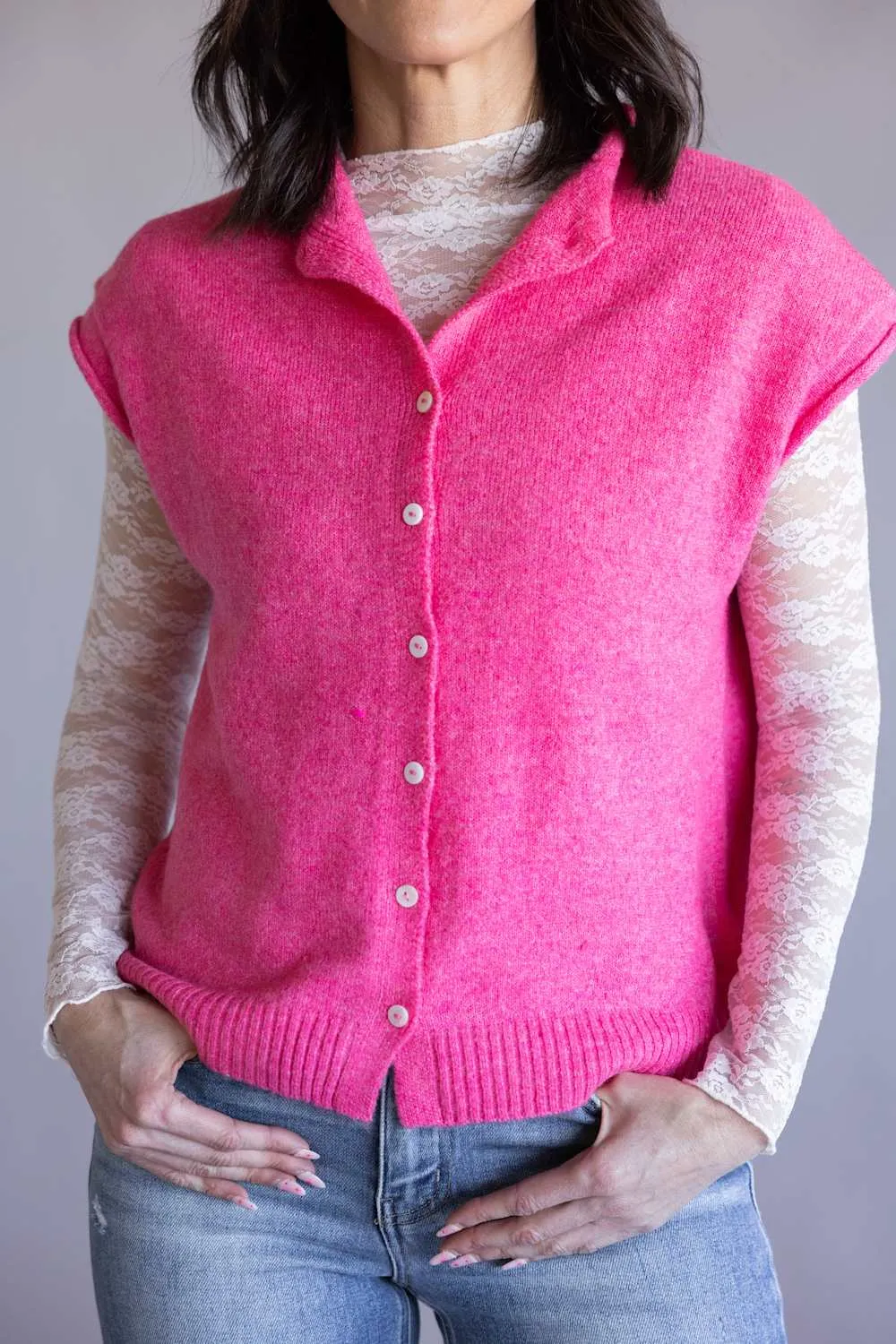 Things Between Piper Vest for Women in Bubblegum | TBW13702-GUM sold by Glik’s product image thumbnail 2