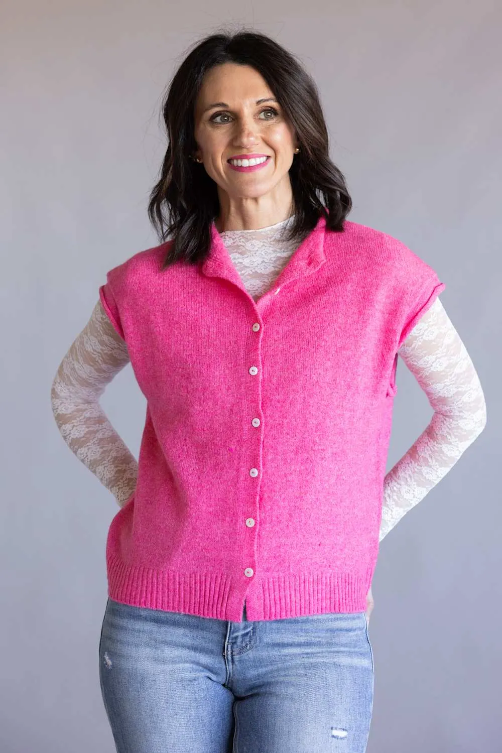 Things Between Piper Vest for Women in Bubblegum | TBW13702-GUM sold by Glik’s product image thumbnail 4