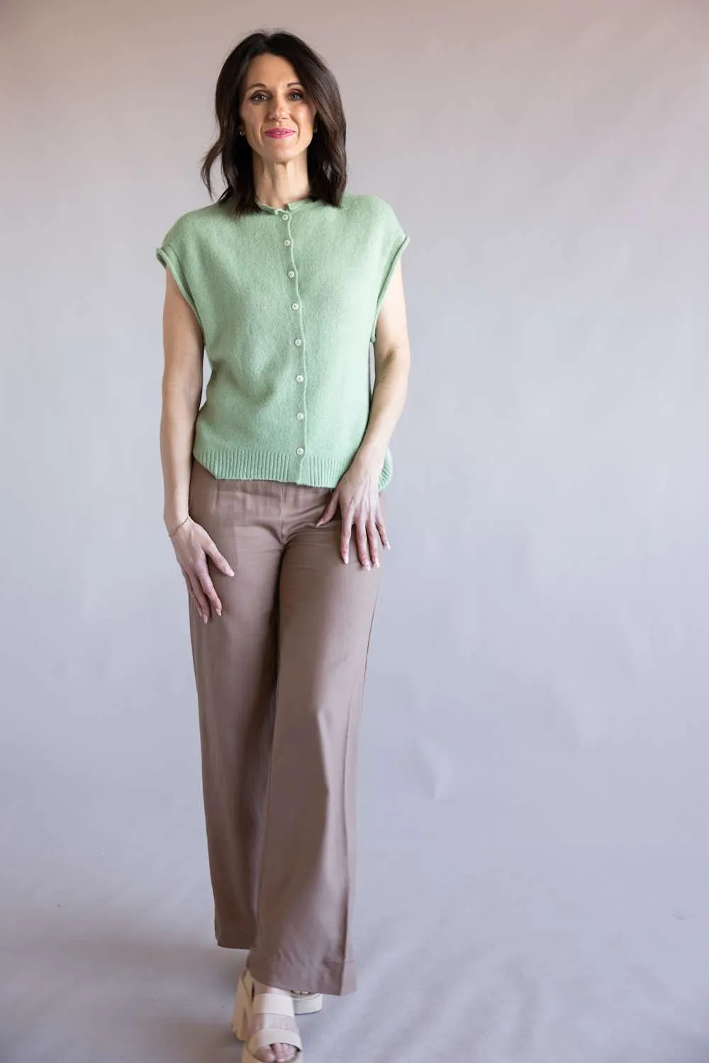 Things Between Piper Vest for Women in Matcha | TBW13702-MAT sold by Glik’s product image thumbnail 2