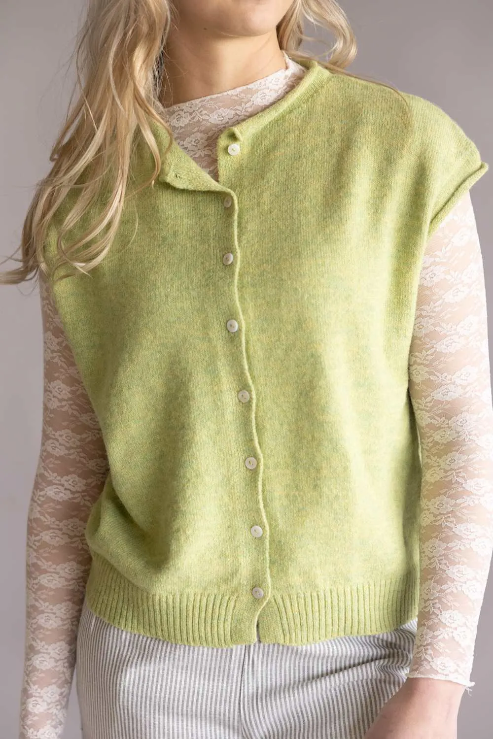 Things Between Piper Vest for Women in Lemongrass | TBW13702-LEM sold by Glik’s product image thumbnail 2