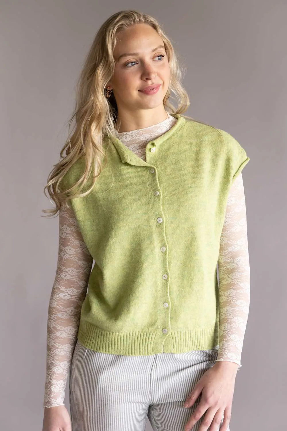 Things Between Piper Vest for Women in Lemongrass | TBW13702-LEM sold by Glik’s product image thumbnail 4
