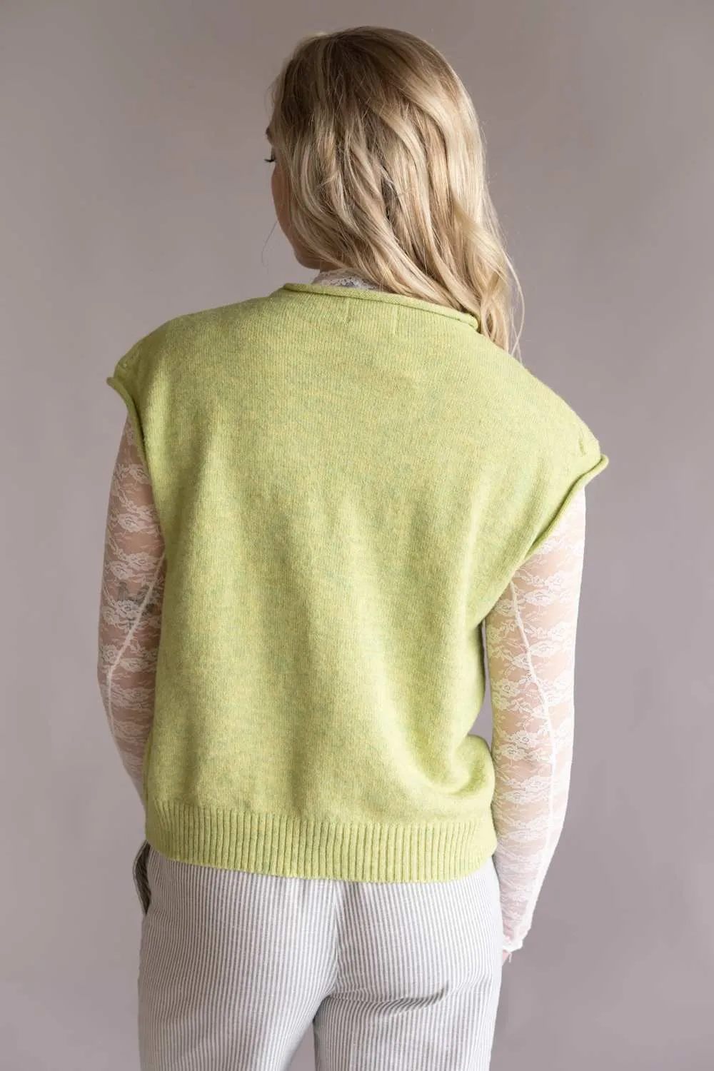 Things Between Piper Vest for Women in Lemongrass | TBW13702-LEM sold by Glik’s product image thumbnail 3