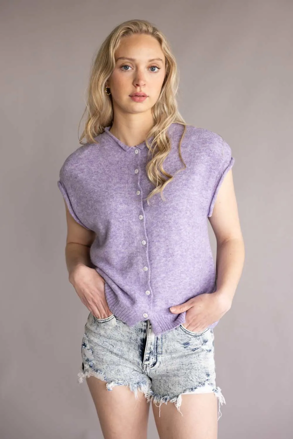 Things Between Piper Vest for Women in Lavender | TBW13702-LAV sold by Glik’s product image thumbnail 3