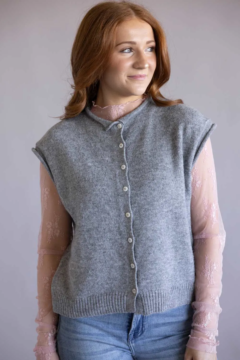 Things Between Piper Vest for Women in Heather Grey | TBW13702-HGRY sold by Glik’s product image thumbnail 5
