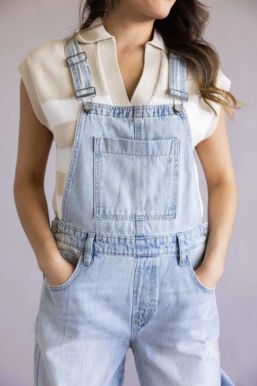 Hidden Classic Cropped Barrel Overalls for Women | HD8133BAC-LT sold by Glik’s product image thumbnail 4