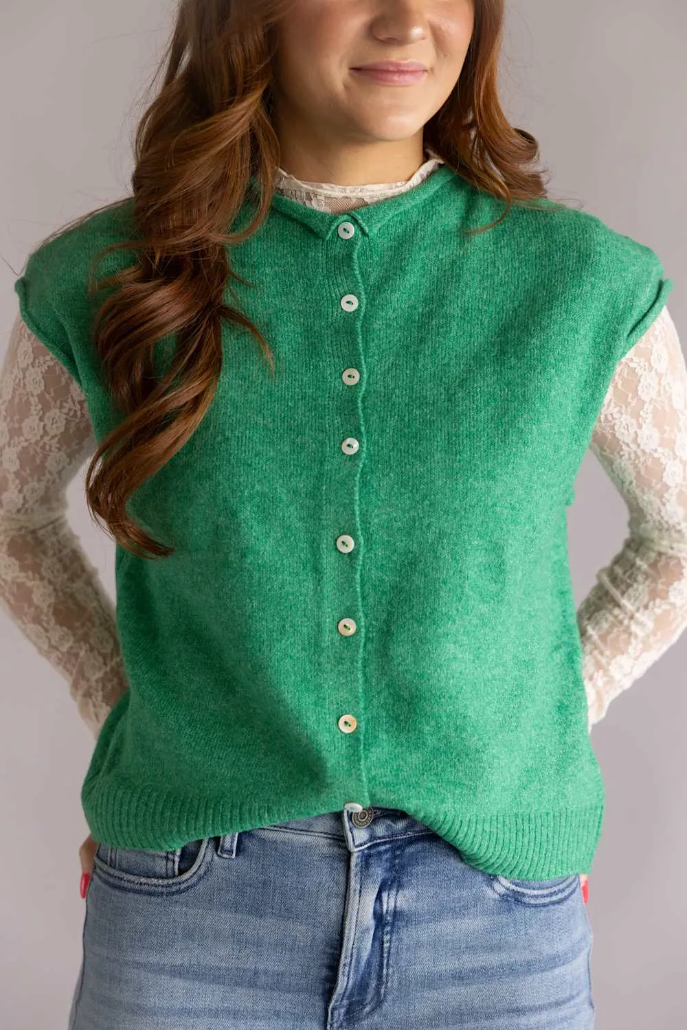 Things Between Piper Vest for Women in Green | TBW13702-GRN sold by Glik’s product image thumbnail 5