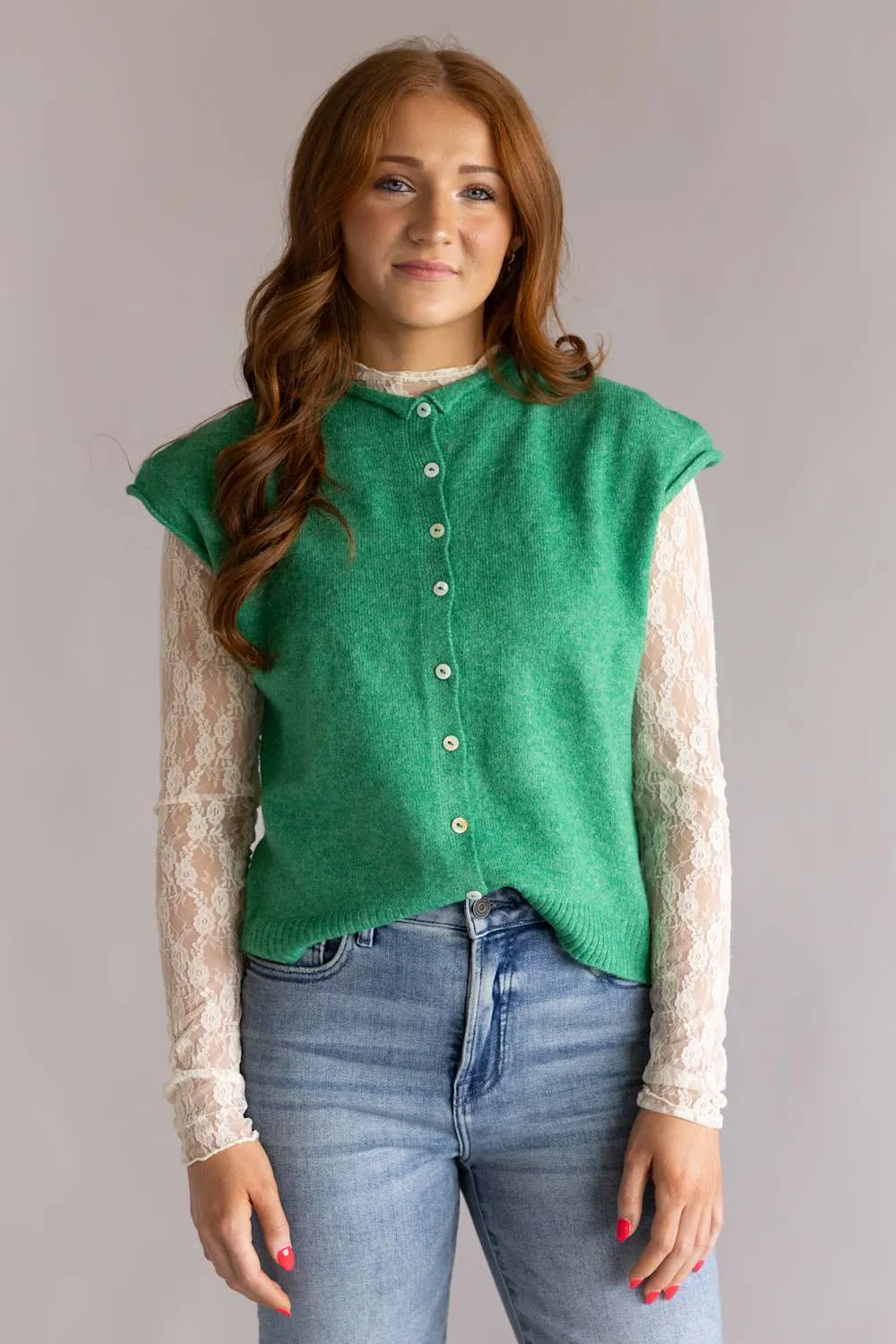 Things Between Piper Vest for Women in Green | TBW13702-GRN sold by Glik’s product image thumbnail 4