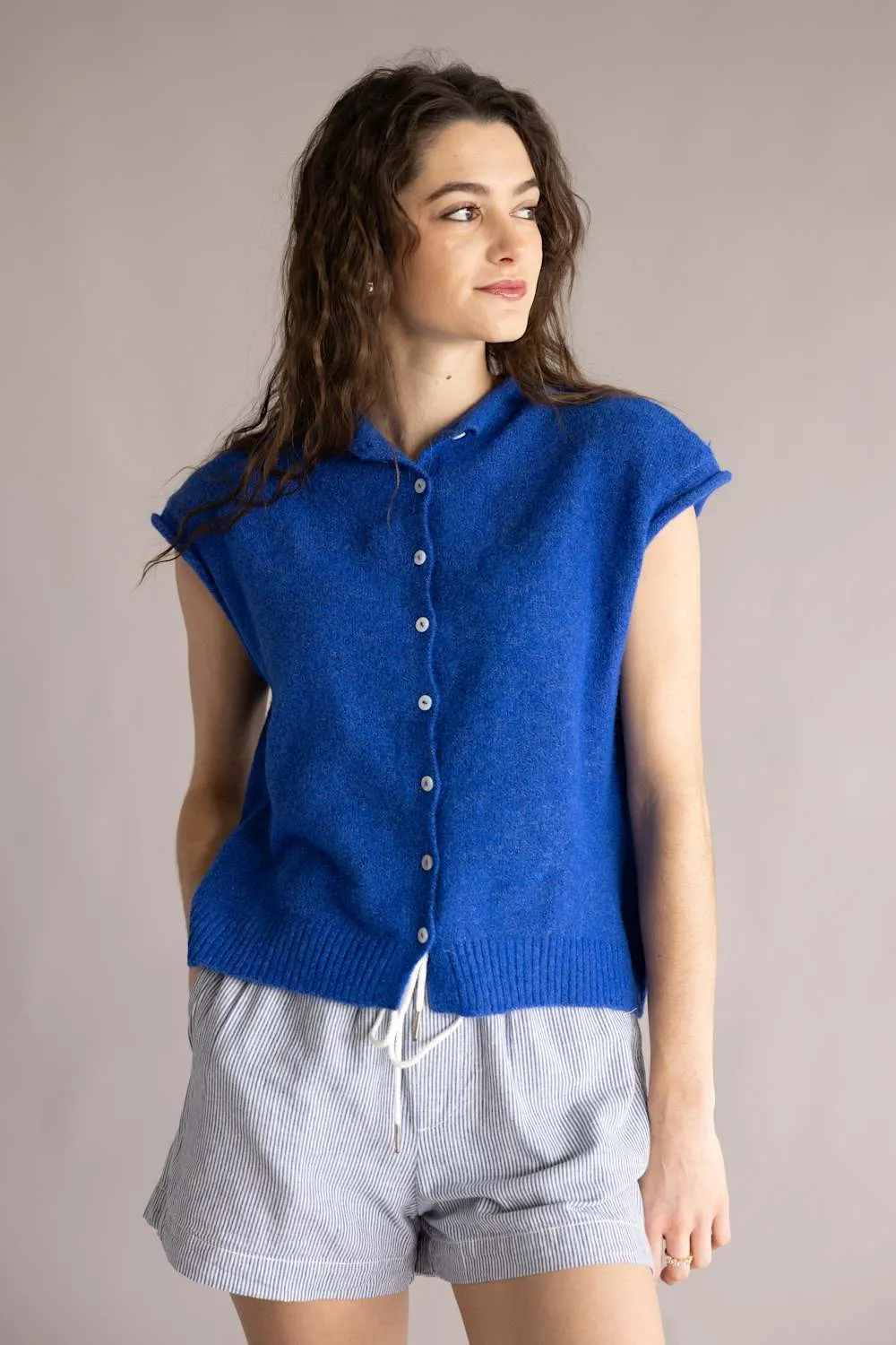 Things Between Piper Vest for Women in Cobalt Blue | TBW13702-BLU sold by Glik’s product image thumbnail 2