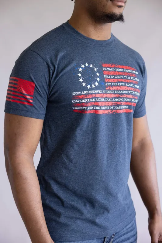 Grunt Style Declaration T-Shirt for Men in Midnight Navy | GS7110-MIDNIGHTNAVY made by Grunt Style