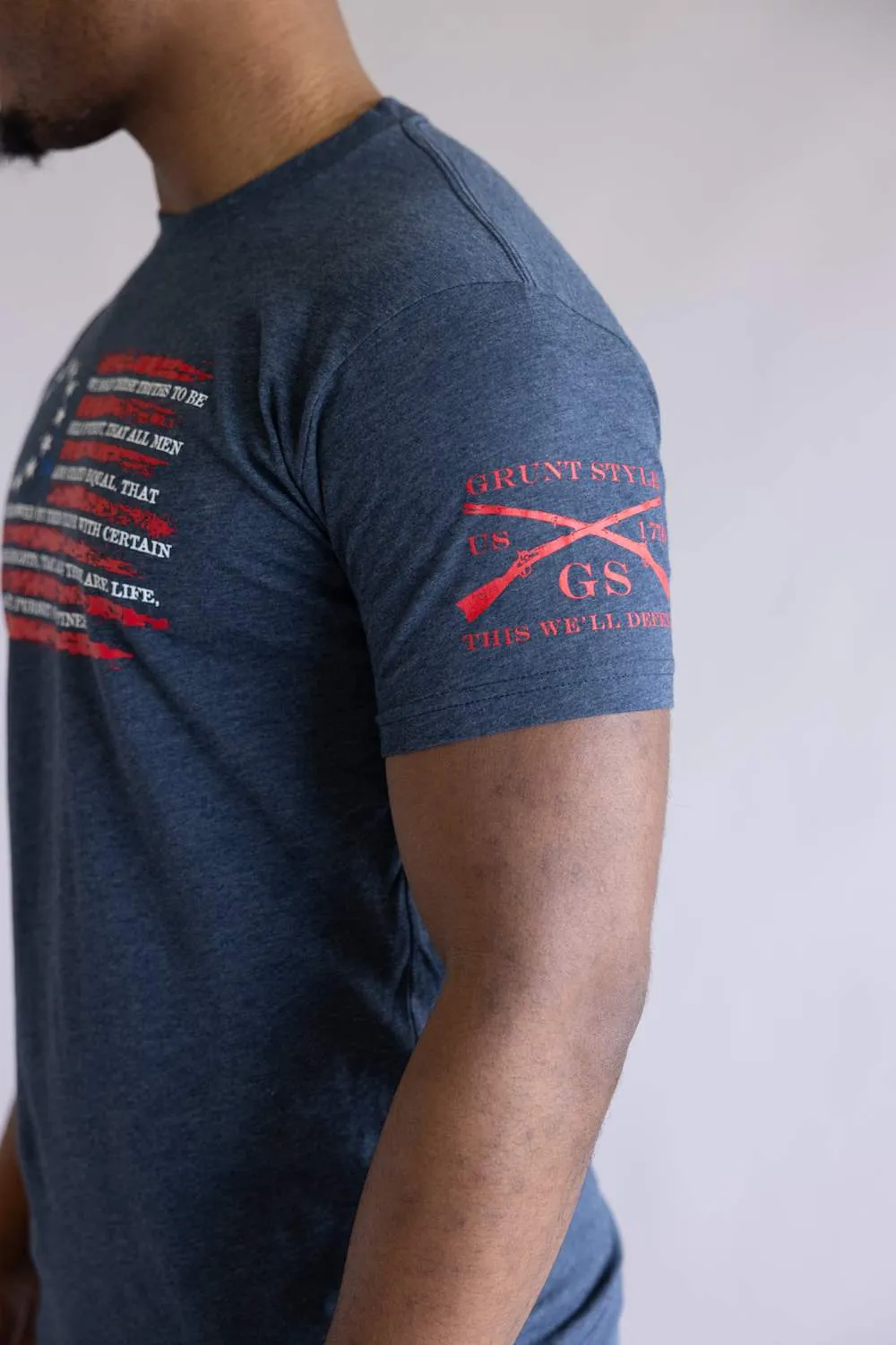 Grunt Style Declaration T-Shirt for Men in Midnight Navy | GS7110-MIDNIGHTNAVY sold by Glik’s product image thumbnail 5